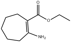 1-Cycloheptene-1-carboxylic acid, 2-amino-, ethyl ester Struktur