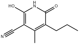 3-Pyridinecarbonitrile, 1,6-dihydro-2-hydroxy-4-methyl-6-oxo-5-propyl- 化学構造式