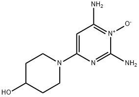 4-Piperidinol, 1-(2,6-diamino-1-oxido-4-pyrimidinyl)- 化学構造式