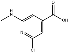 2-chloro-6-(methylamino)pyridine-4-carboxylic acid 结构式