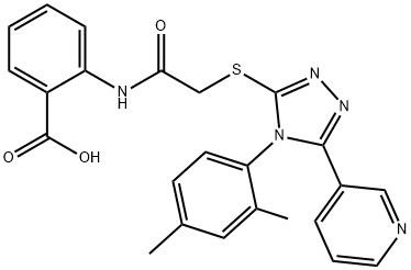 2,4-三唑-3-基]硫烷基}乙酰氨基)苯甲酸, 568543-91-9, 結構式