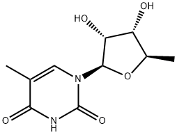 5'-Deoxy-5-methyluridine 化学構造式