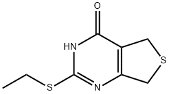Thieno[3,4-d]pyrimidin-4(3H)-one, 2-(ethylthio)-5,7-dihydro- 化学構造式