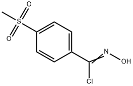 Benzenecarboximidoyl chloride, N-hydroxy-4-(methylsulfonyl)- 结构式