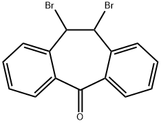 5H-Dibenzo[a,d]cyclohepten-5-one, 10,11-dibromo-10,11-dihydro- 化学構造式