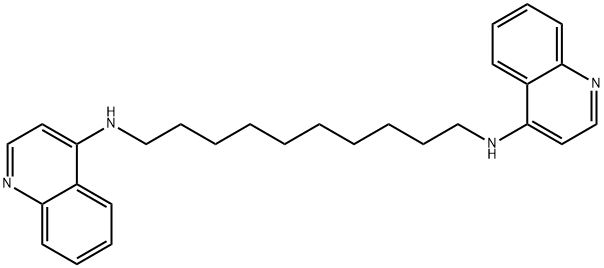 N1,N10-di(quinolin-4-yl)decane-1,10-diamine Struktur