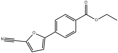 ethyl 4-(5-cyano-2-furyl)benzoate 化学構造式