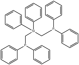 Diphenylbis(diphenylphosphinomethyl)sila Struktur