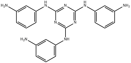 2,4,6-トリス(3-アミノフェニルアミノ)-1,3,5-トリアジン 化学構造式
