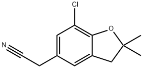 2-(7-chloro-2,2-dimethyl-2,3-dihydro-1-benzofuran-5-yl)acetonitrile Structure