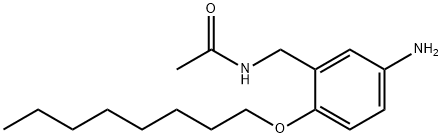 Acetamide, N-[[5-amino-2-(octyloxy)phenyl]methyl]- 化学構造式