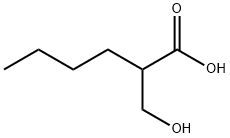 Hexanoic acid, 2-(hydroxymethyl)- Struktur