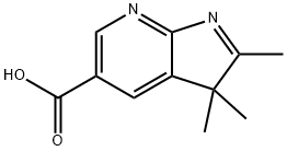 2,3,3-TRIMETHYL-3H-PYRROLO[2,3-B]PYRIDINE-5-CARBOXYLIC ACID, 586409-15-6, 结构式