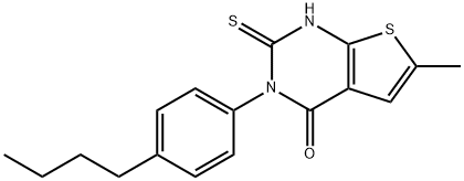 3-(4-butylphenyl)-6-methyl-2-sulfanylidene-1H-thieno[2,3-d]pyrimidin-4-one Structure