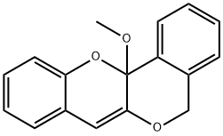 [2]Benzopyrano[4,3-b][1]benzopyran, 5,12a-dihydro-12a-methoxy- Struktur