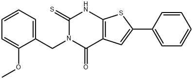 3-[(2-methoxyphenyl)methyl]-6-phenyl-2-sulfanylidene-1H-thieno[2,3-d]pyrimidin-4-one|