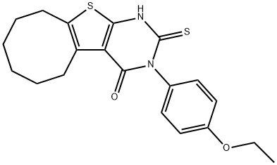 3-(4-ethoxyphenyl)-2-sulfanylidene-5,6,7,8,9,10-hexahydro-1H-cycloocta[2,3]thieno[2,4-b]pyrimidin-4-one Structure