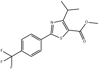 5-Thiazolecarboxylic acid, 4-(1-methylethyl)-2-[4-(trifluoromethyl)phenyl]-, methyl ester 化学構造式