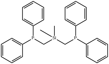 Dimethylbis(diphenylphosphinomethyl)sila Struktur