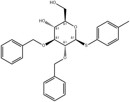 4-Methylphenyl 2,3-di-O-benzyl- 1-thio-β-D-glucopyranoside Struktur