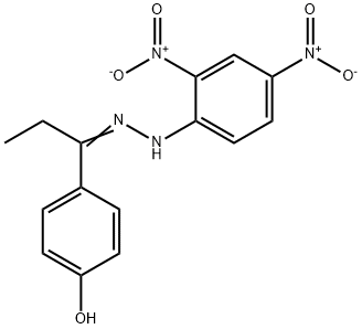 1-Propanone, 1-(4-hydroxyphenyl)-, 2-(2,4-dinitrophenyl)hydrazone,5985-48-8,结构式