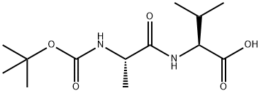 叔丁氧羰基-丙氨酰-缬氨酸 结构式