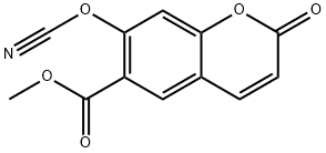 2H-1-Benzopyran-6-carboxylic acid, 7-cyanato-2-oxo-, methyl ester 化学構造式