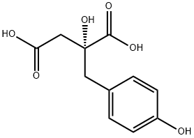 Butanedioic acid, 2-hydroxy-2-[(4-hydroxyphenyl)methyl]-, (2R)-,60449-48-1,结构式