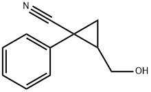Cyclopropanecarbonitrile, 2-(hydroxymethyl)-1-phenyl- Struktur