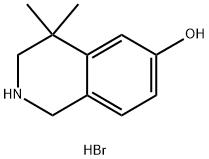 4,4-Dimethyl-1,2,3,4-tetrahydroisoquinolin-6-ol hydrobromide,60812-64-8,结构式