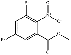 Benzoic acid, 3,5-dibromo-2-nitro-, methyl ester Structure