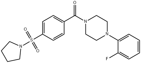 Methanone, [4-(2-fluorophenyl)-1-piperazinyl][4-(1-pyrrolidinylsulfonyl)phenyl]- Struktur