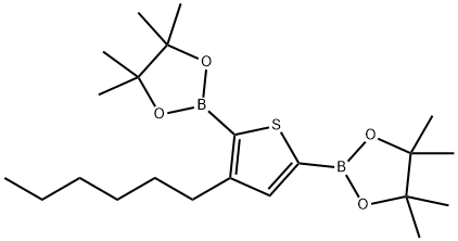 1,3,2-Dioxaborolane, 2,2'-(3-hexyl-2,5-thiophenediyl)bis[4,4,5,5-tetramethyl- Structure