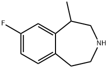1H-3-Benzazepine, 8-fluoro-2,3,4,5-tetrahydro-1-methyl- 结构式