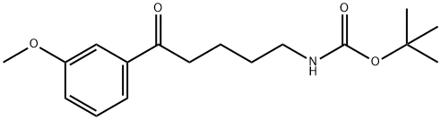 Carbamic acid, N-[5-(3-methoxyphenyl)-5-oxopentyl]-, 1,1-dimethylethyl ester Structure