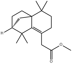 酢酸[(2S)-1,3,4,5,6,7-ヘキサヒドロ-1,1,5,5-テトラメチル-2H-2α,4aα-メタノナフタレン]-8-イルメチル 化学構造式