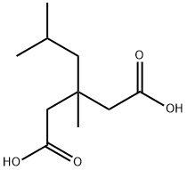 3-methyl-3-(2-methylpropyl)pentanedioic acid 结构式