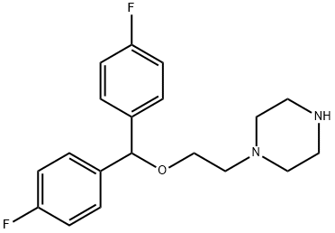 Piperazine, 1-[2-[bis(4-fluorophenyl)methoxy]ethyl]- 化学構造式