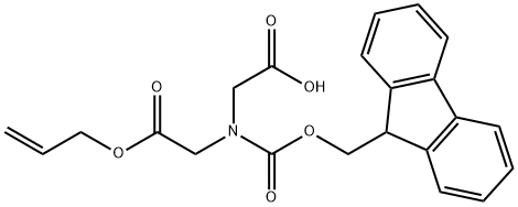 Glycine, N-(carboxymethyl)-N-[(9H-fluoren-9-ylmethoxy)carbonyl]-, 1-(2-propen-1-yl) ester Struktur