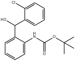 Carbamic acid, N-[2-[(2-chlorophenyl)hydroxymethyl]phenyl]-, 1,1-dimethylethyl ester 化学構造式