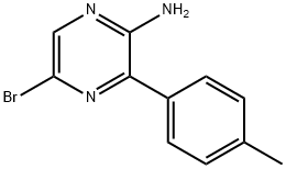 2-Pyrazinamine, 5-bromo-3-(4-methylphenyl)- Structure