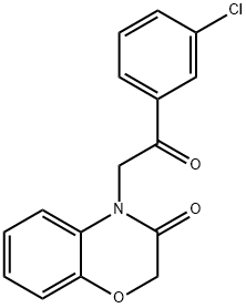 2H-1,4-Benzoxazin-3(4H)-one, 4-[2-(3-chlorophenyl)-2-oxoethyl]- Struktur