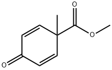 2,5-Cyclohexadiene-1-carboxylic acid, 1-methyl-4-oxo-, methyl ester Struktur