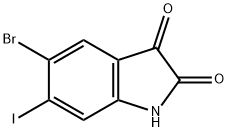 1H-Indole-2,3-dione, 5-bromo-6-iodo- Struktur