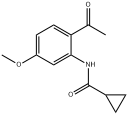 Cyclopropanecarboxamide, N-(2-acetyl-5-methoxyphenyl)- 结构式