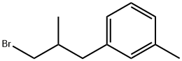 Benzene, 1-(3-bromo-2-methylpropyl)-3-methyl- Struktur