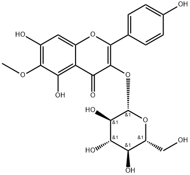6-Methoxykaempferol 3-O-glucoside Struktur