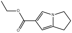 1H-Pyrrolizine-6-carboxylic acid, 2,3-dihydro-, ethyl ester 化学構造式