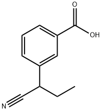 Benzoic acid, 3-(1-cyanopropyl)- Structure