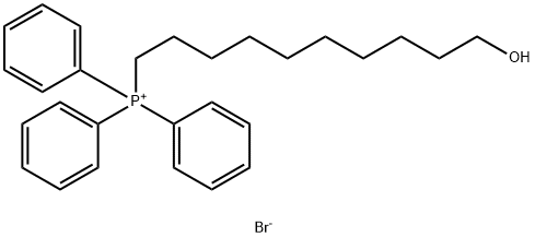 Phosphonium, (10-hydroxydecyl)triphenyl-, bromide (1:1) 化学構造式